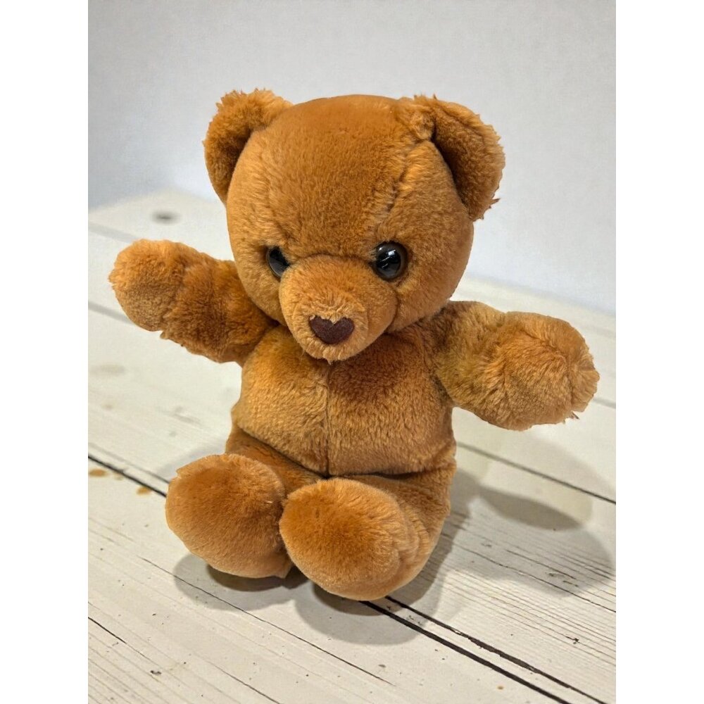 Vintage 1987 Prestige Toy Corp Brown Teddy Bear Plush Stuffed Animal 11" Cute So